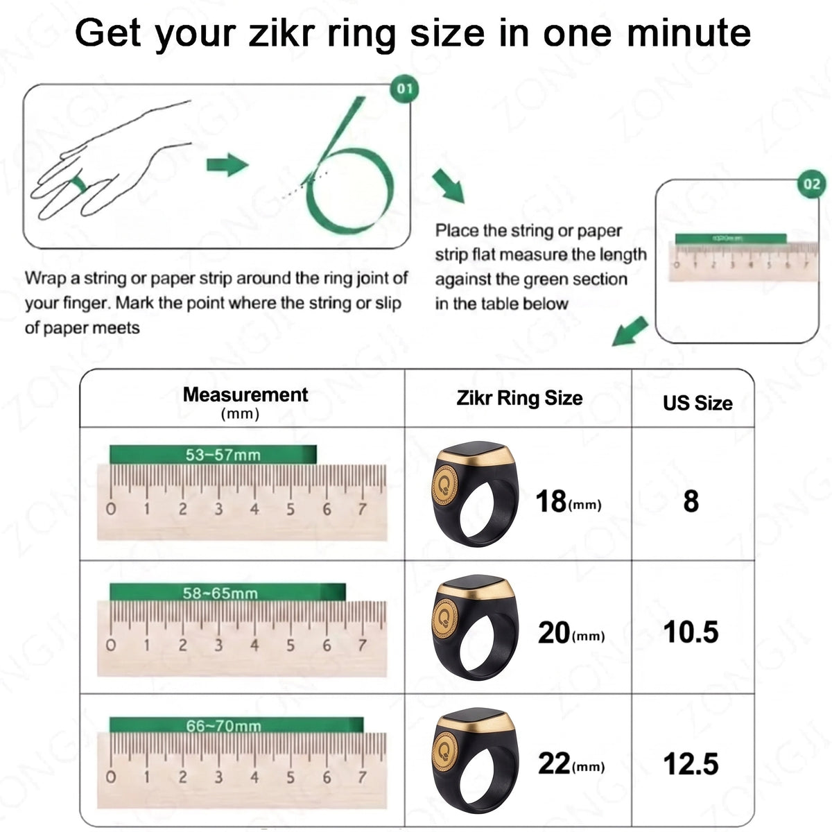 LumiNight™ Smart Digital Zikr Ring