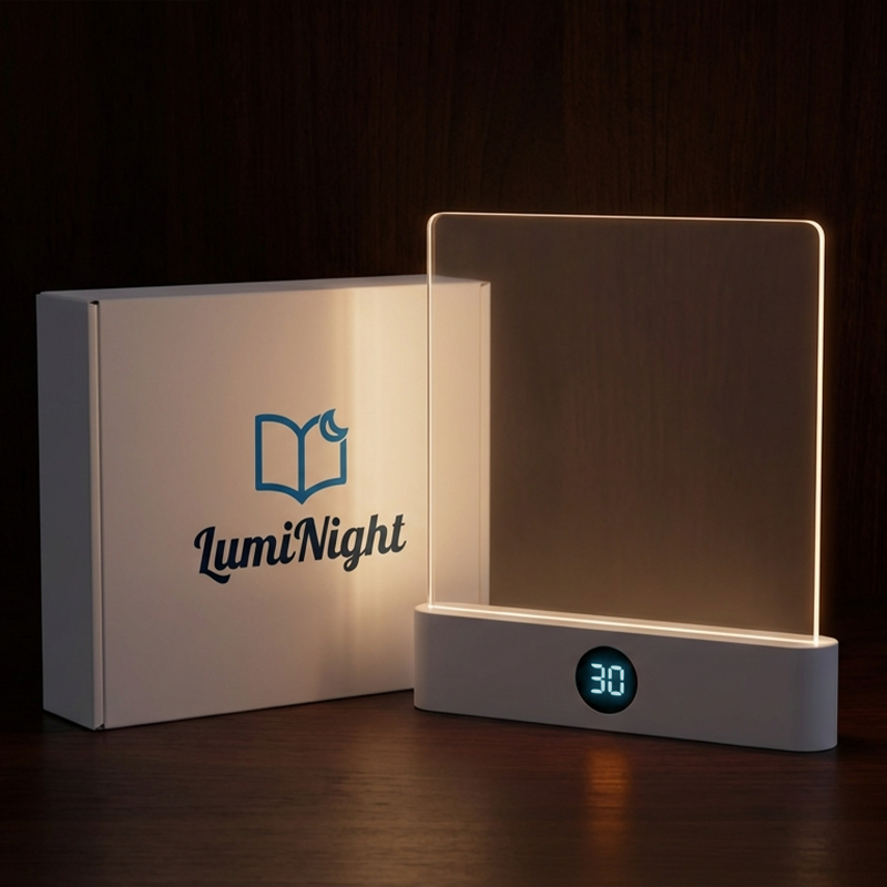 Detail du panneau lumineux LumiNight, batterie et USB-C